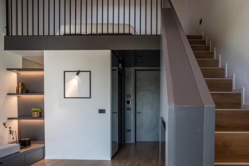 a staircase leading up to a loft conversion at Hotel Acquamatta in Legnaro