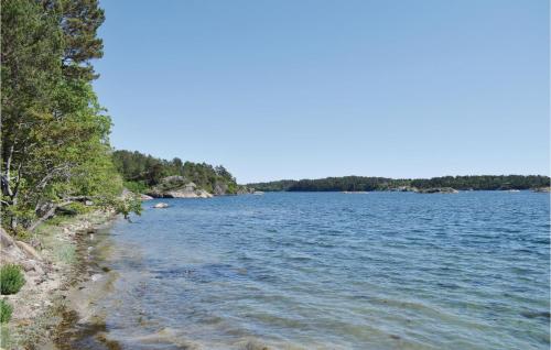 a view from the shore of a lake at 1 Bedroom Awesome Home In Tvedestrand in Tvedestrand