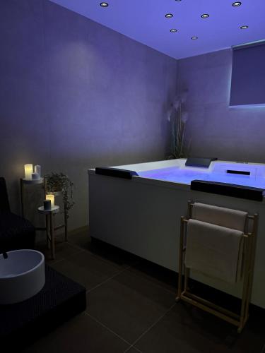 a large bath room with a large bath tub at 5 Sunca in Kašina