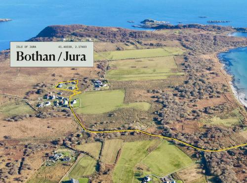 an aerial view of bohemian jumeirah jumeirah estates at Jura - The Rusty Hut in Craighouse