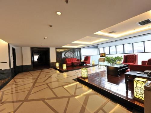 Χώρος καθιστικού στο Huangshan Xuanyuan International Hotel