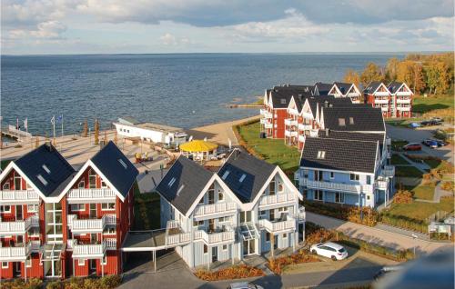 an aerial view of a town next to the water at Gorgeous Apartment In Rechlin With Wifi in Rechlin