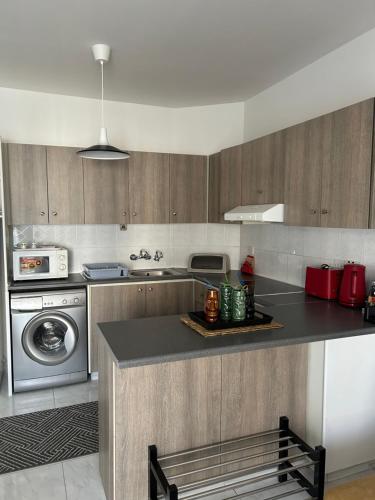 Η κουζίνα ή μικρή κουζίνα στο Nikoletta apartman