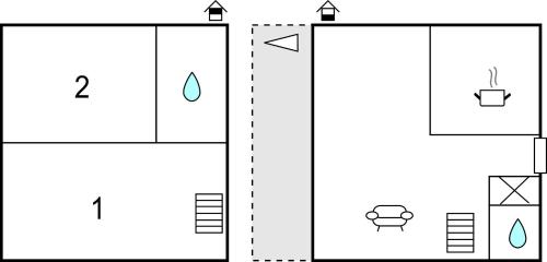 Cozy Home In Wingst With Saunaの見取り図または間取り図