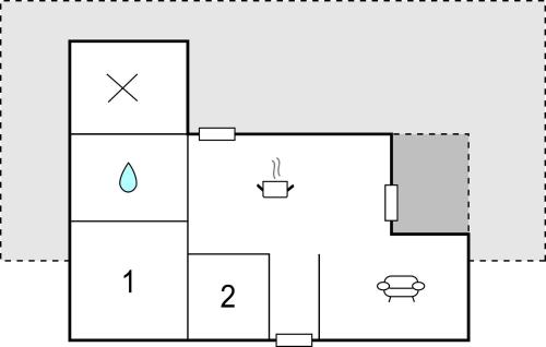 a block diagram of a building with the number two at 2 Bedroom Lovely Home In Aabenraa in Aabenraa