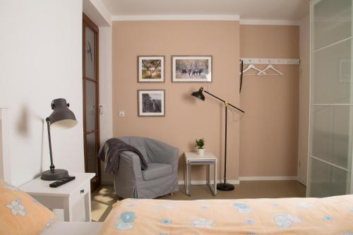 Posezení v ubytování Gut Herbigshagen - Sielmann Appartement