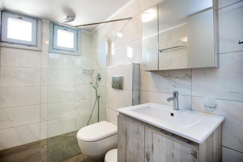 a bathroom with a sink and a toilet at PANORAMA in Potos