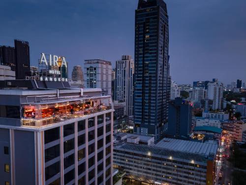 Nespecifikovaný výhled na destinaci Bangkok nebo výhled na město při pohledu z hotelu