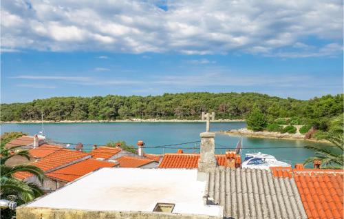 a view of a river from the roof of a house at Nice Home In Punta Kriza With Kitchen in Punta Križa