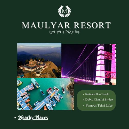 a collage of photos of the marriott resort live architecture at Maulyar Homestay in Tehri-Garhwāl
