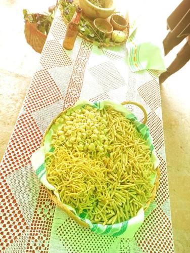 a bowl of noodles sitting on a table at Amazing Gargano in Ischitella