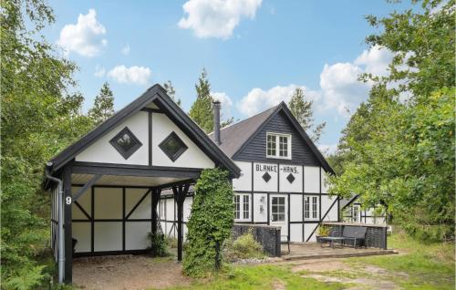 a white and black house with a black roof at Stunning Home In Rømø With Wifi in Havneby