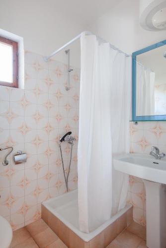 a bathroom with a shower and a sink at Apartments Agneza Tucepi in Tučepi