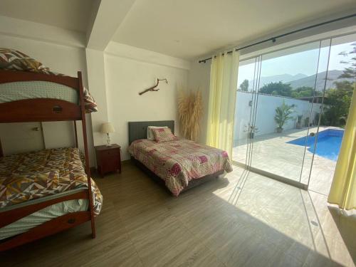 Ένα ή περισσότερα κρεβάτια σε δωμάτιο στο La casa de Bronco