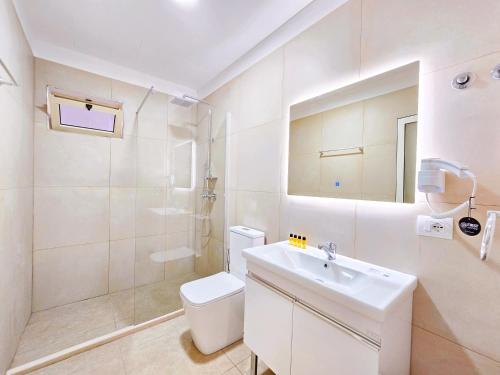 Koupelna v ubytování Enma Rooms