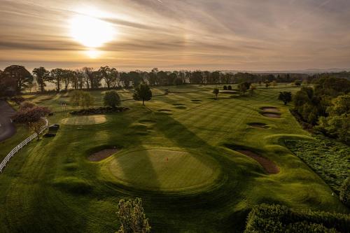 an overhead view of a golf course at Crover House Hotel & Golf Club in Mountnugent