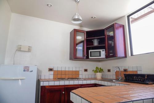 Kuchyň nebo kuchyňský kout v ubytování Oro Apart Hotel