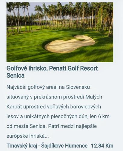 Golf v apartmánu nebo okolí