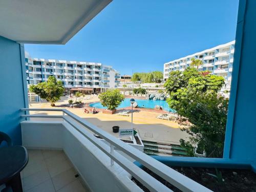 a balcony with a view of a resort at Apartamento Vacacional Isabella in San Miguel de Abona