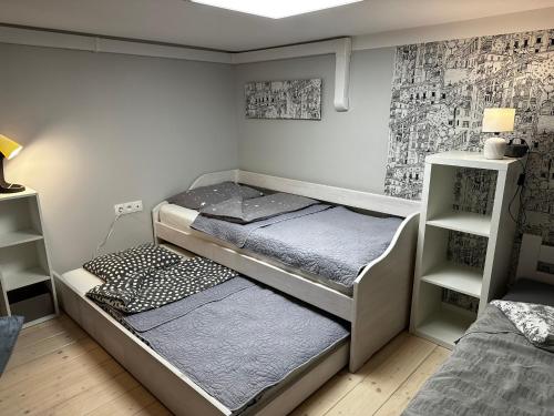 a bedroom with two bunk beds in it at Apartament Jelonka in Jelenia Góra