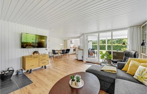 TV a/nebo společenská místnost v ubytování Cozy Home In Ulfborg With Kitchen