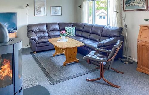Χώρος καθιστικού στο 4 Bedroom Beautiful Home In Lindesnes