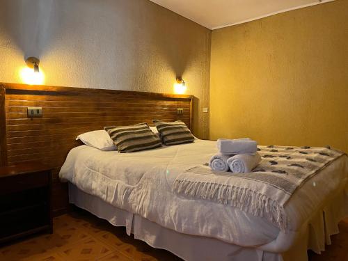 Voodi või voodid majutusasutuse Hostal Piedrita de Rio toas