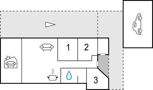 a floor plan of a house at Holiday Home Solbærvangen Oksbøl X in Ovtrup