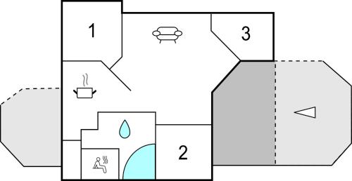 a schematic diagram of a bottle of wine at Holiday Home Vesterledvej Hvide Sande V in Havrvig
