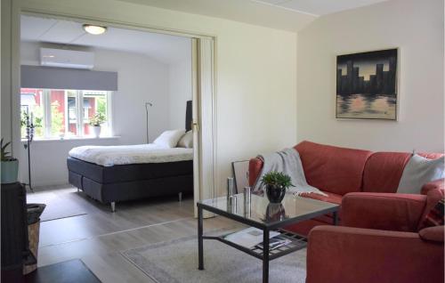 Vuode tai vuoteita majoituspaikassa Holiday Home Sölvesborg Xiv