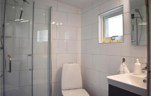 Bilik mandi di Holiday Home Sölvesborg Xiv