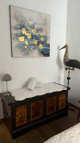 Cama o camas de una habitación en Gite BI UNS chez Silvana