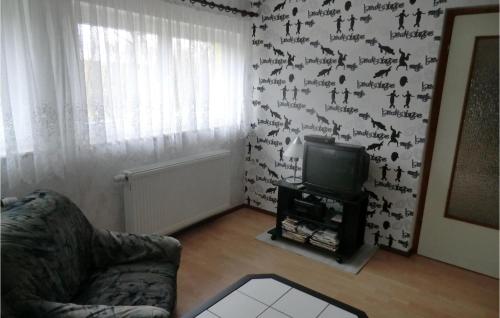 un soggiorno con un divano e una TV di Holiday Home Stolpen, Ot Lauterbach Am Sportplatz a Stolpen