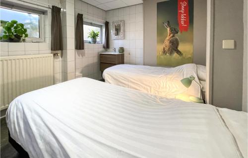 a room with two beds in a hospital room at Nice Home In Zuidwolde With Wifi in Zuidwolde