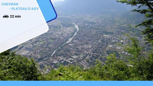 a view of a city from the top of a mountain at Terracotta Home-by So'SerenityHome-balcon in Cluses