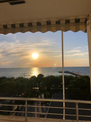 a view of the ocean from a balcony at Bellavista Qerret Apartments in Golem