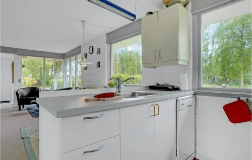 Η κουζίνα ή μικρή κουζίνα στο Cozy Home In Læsø With Wifi