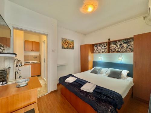 Kuchyň nebo kuchyňský kout v ubytování FOR-A Apartmani