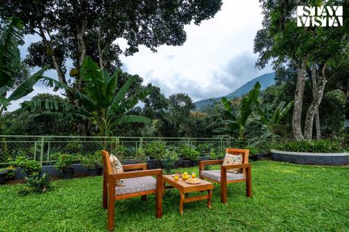 Vista general de una montaña o vista desde la villa