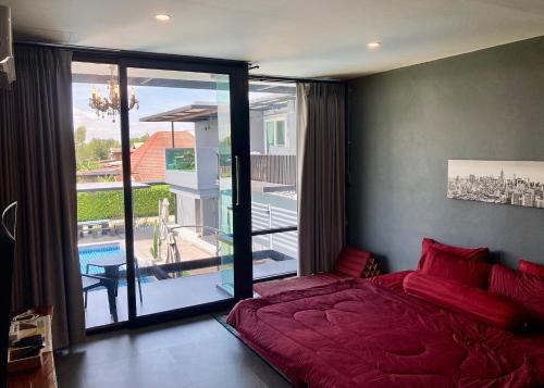 Postel nebo postele na pokoji v ubytování PP Pool Villa Home