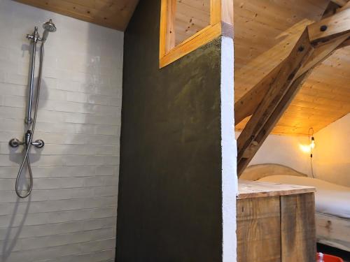 La salle de bains privative est pourvue d'une douche. dans l'établissement Maison Soleils, à Chamalières-sur-Loire