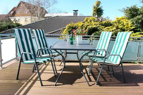 Balkón nebo terasa v ubytování Ostsee Appartement Grömitz - Haus Ihlow