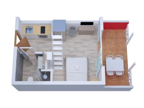 Půdorys ubytování Résidence Ti'Kéol - Appartements avec terrasse 2 à 4 personnes, piscine