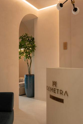 Ruang duduk di Demetra Luxury Suites