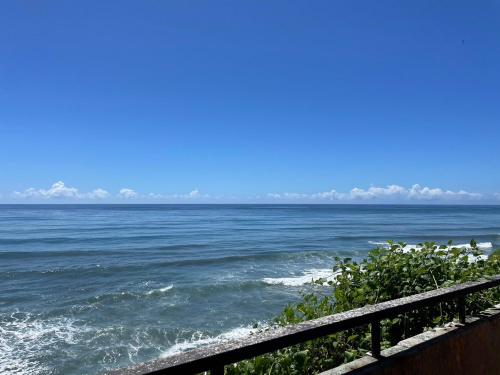 a view of the ocean from a pier at Come and go seaside B&B in Fengbin