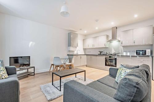 Køkken eller tekøkken på Modern, City living Apartments- Private parking