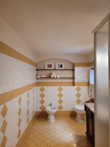 Koupelna v ubytování Casa Fresia centro storico Poppi