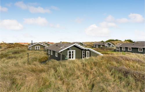 a row of houses on a hill with tall grass at Holiday Home Svenstibakkevej Denmark in Lild Strand