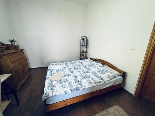 a bedroom with a bed in a room at Central Apartment in Pécs