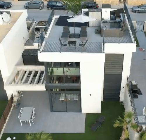 an aerial view of a white house at Villa SolyMar in Polop Hills Luxury and comfort ! in Polop